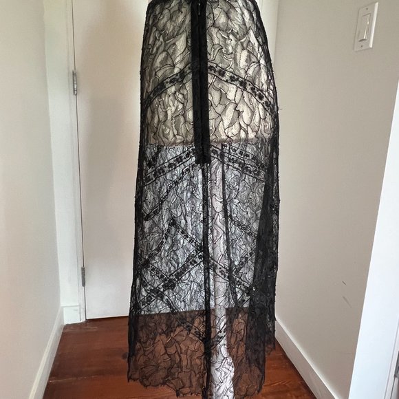 Chanel Cruise handmade lace and sequin sheer skirt Size 38 US 4/6/S - Picture 7 of 16